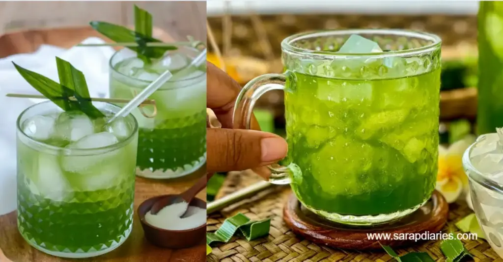 pandan iced tea