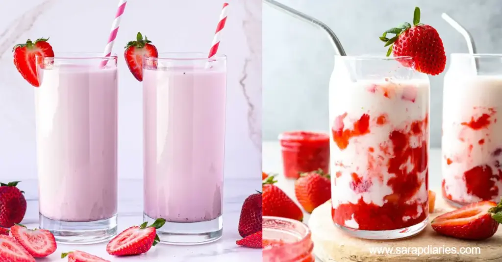strawberry milk drink